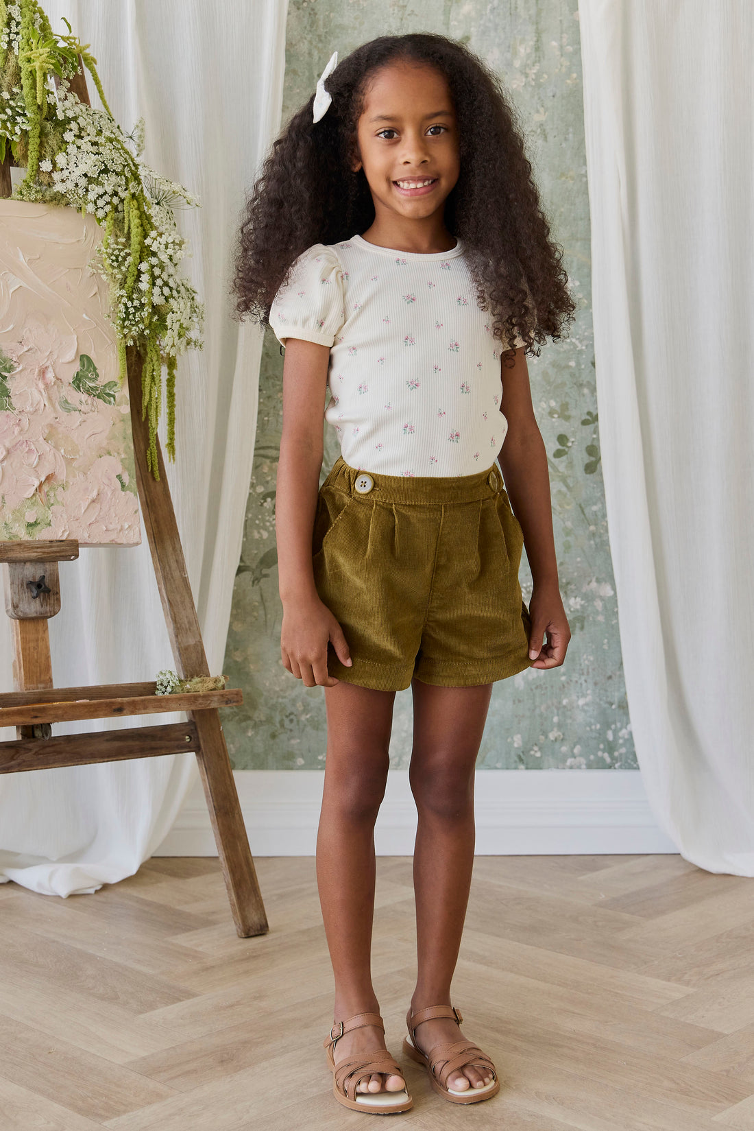 Organic Cotton Rib Astra Top - Emma Whisper Childrens Top from Jamie Kay USA
