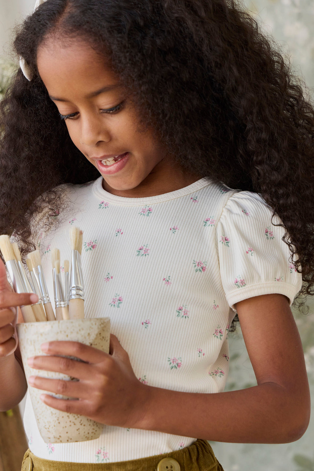 Organic Cotton Rib Astra Top - Emma Whisper Childrens Top from Jamie Kay USA