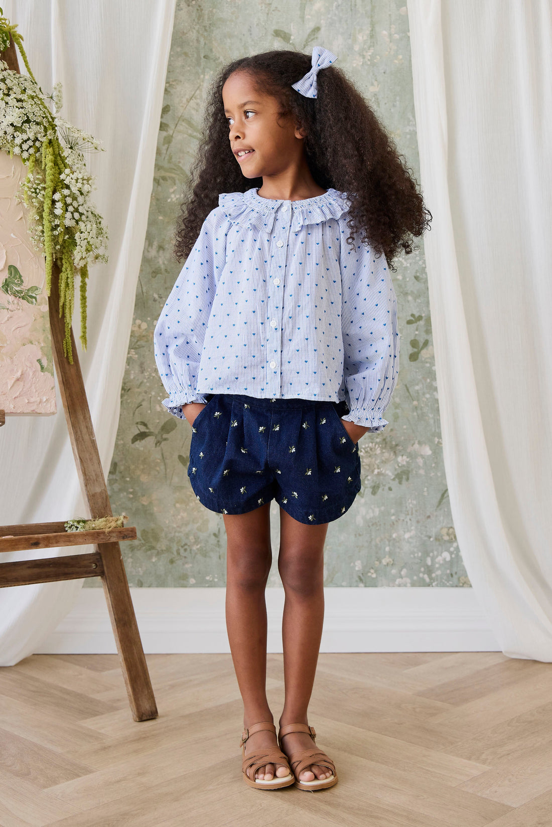 Jardine Short - Lisa Indigo Childrens Shorts from Jamie Kay USA