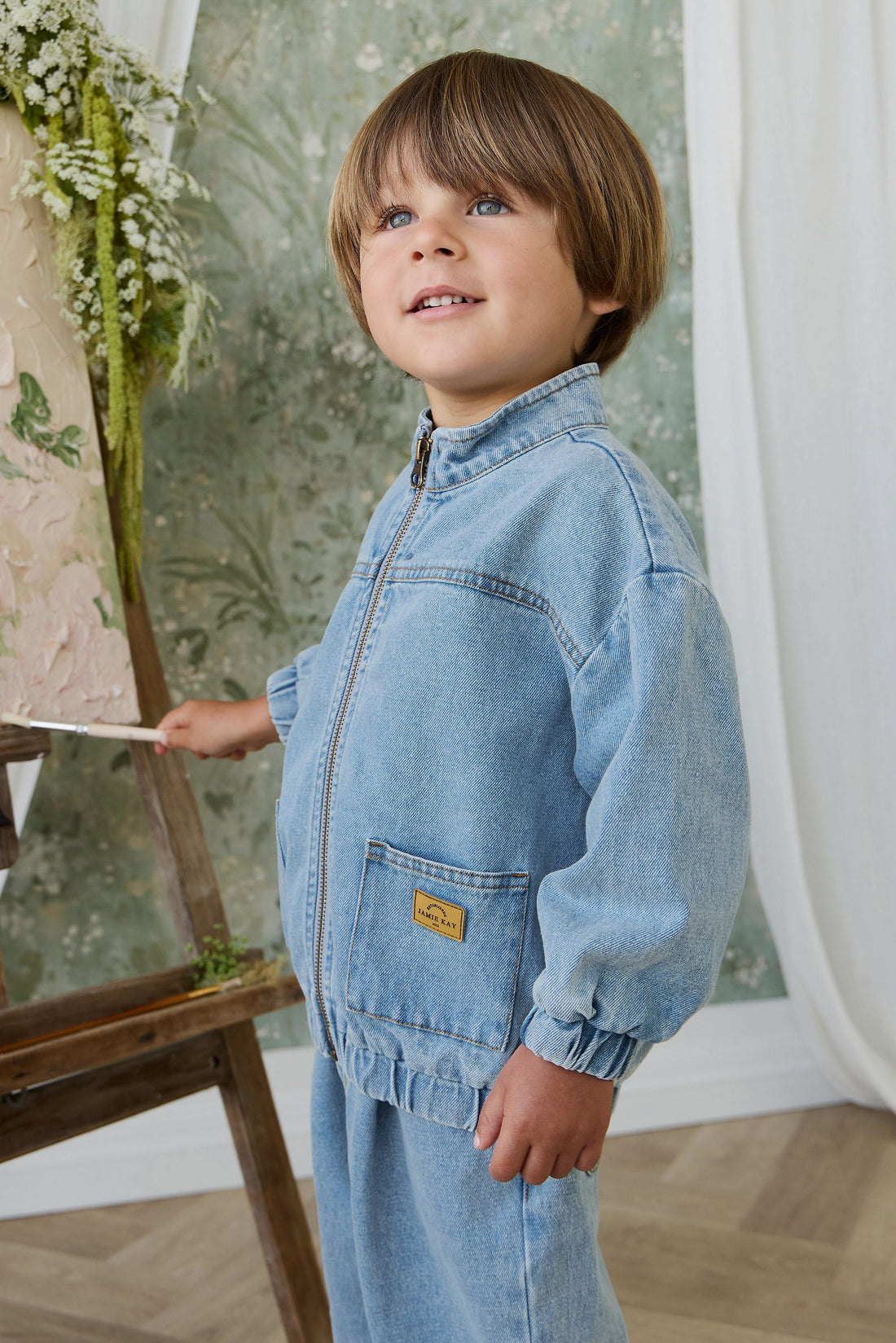 Murray Denim Jacket - Light Wash Childrens Jacket from Jamie Kay USA