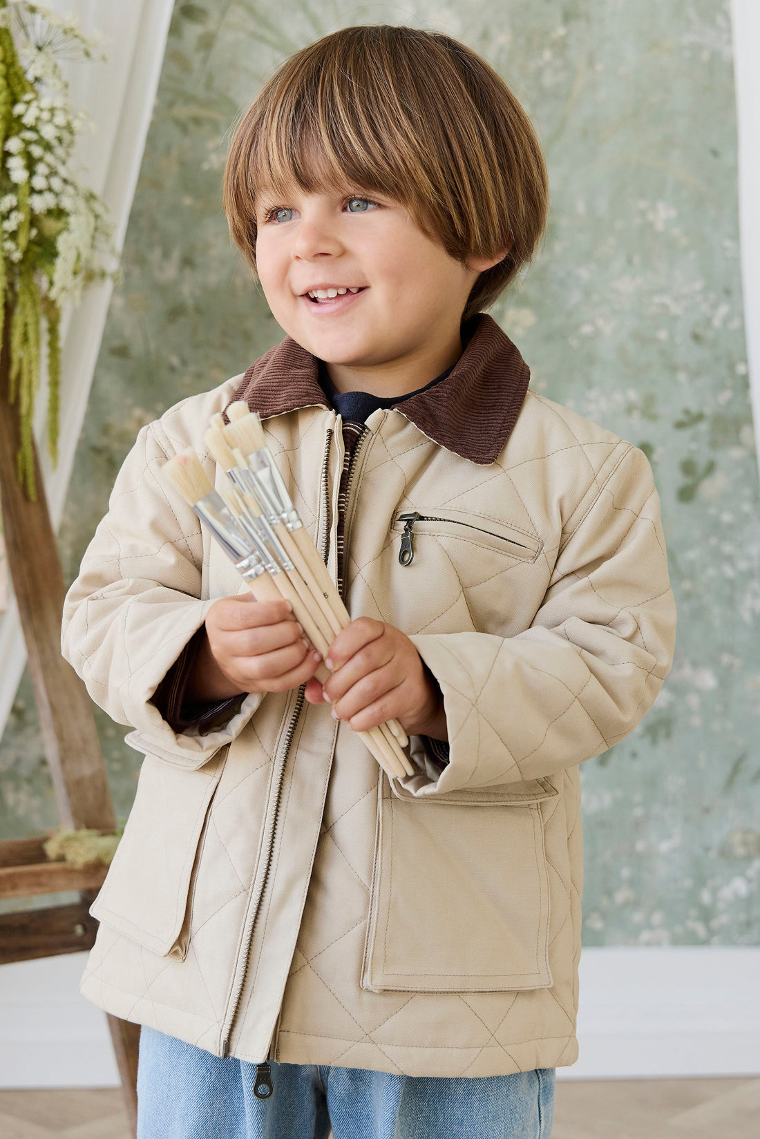 Wolfe Jacket - Sandstone Childrens Jacket from Jamie Kay USA