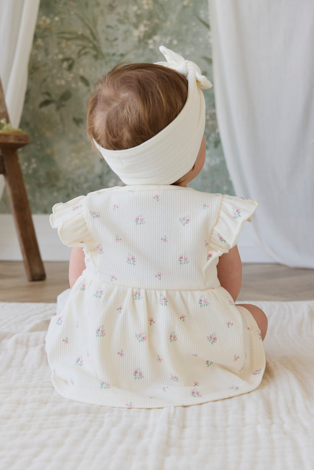 Organic Cotton Rib Elianna Playsuit - Emma Whisper Childrens Playsuit from Jamie Kay USA