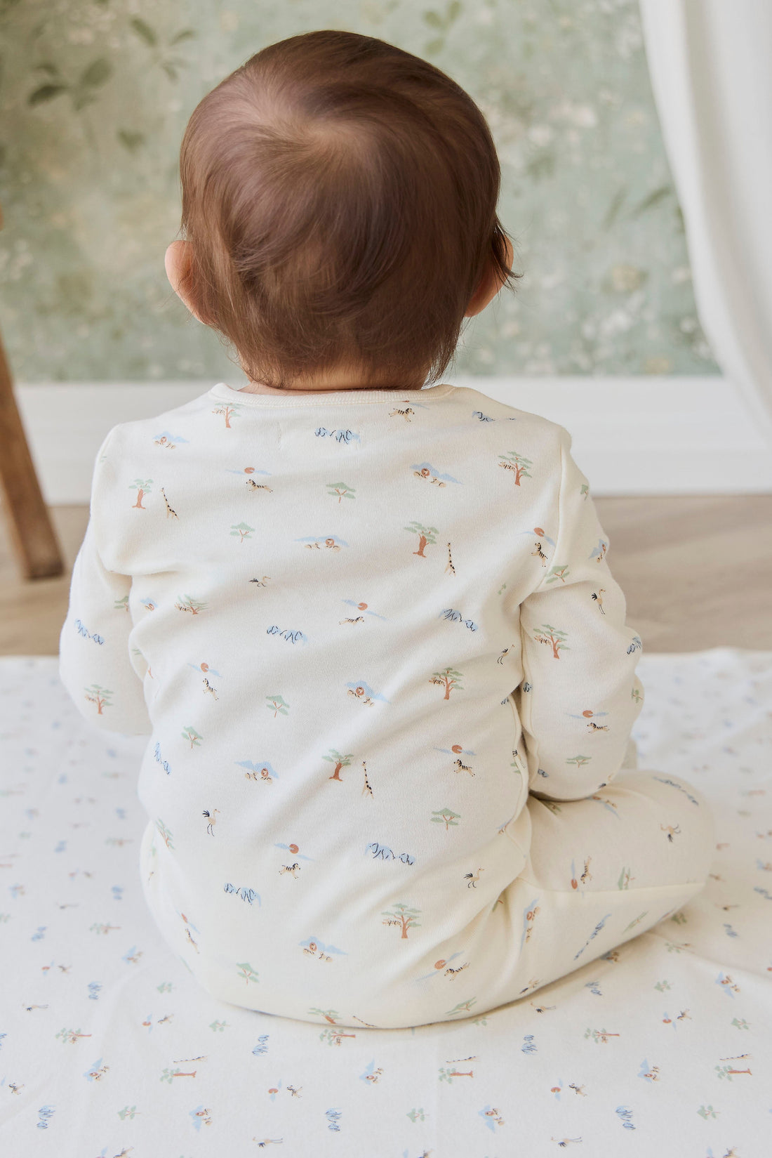 Organic Cotton Jude Onepiece - Savannah Animals Tofu Childrens Onepiece from Jamie Kay USA