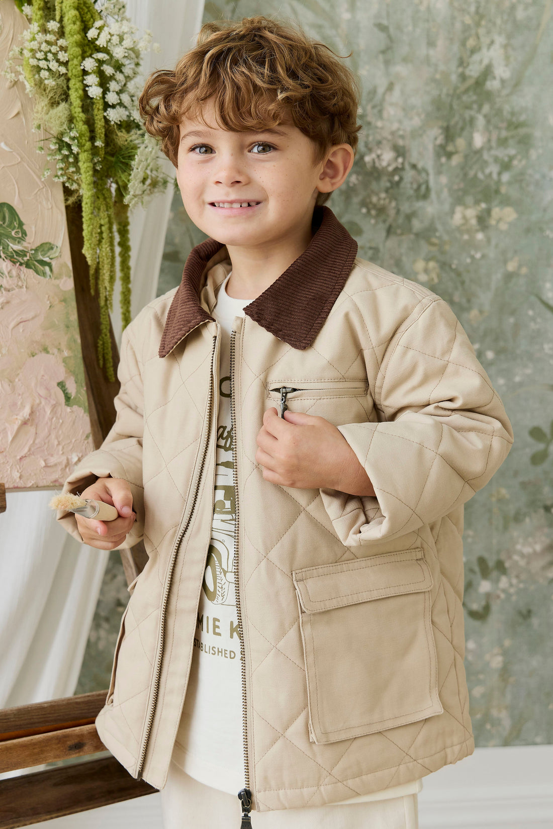 Wolfe Jacket - Sandstone Childrens Jacket from Jamie Kay USA