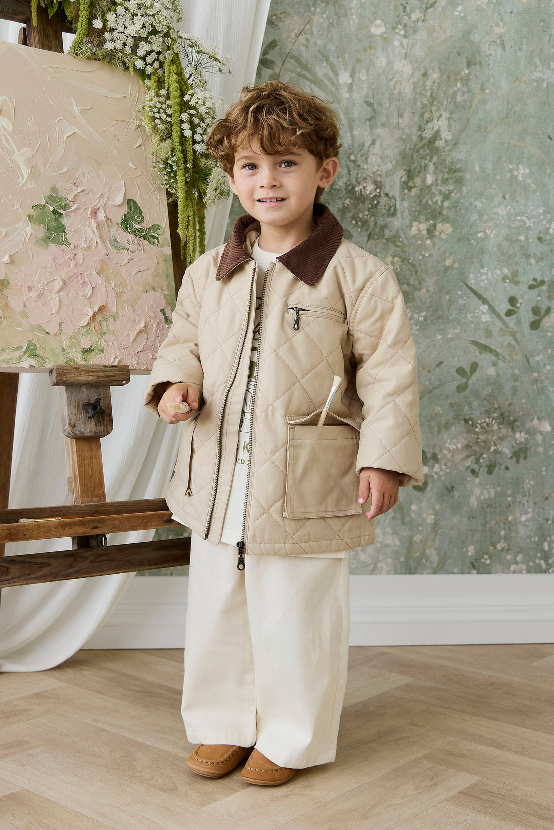 Wolfe Jacket - Sandstone Childrens Jacket from Jamie Kay USA