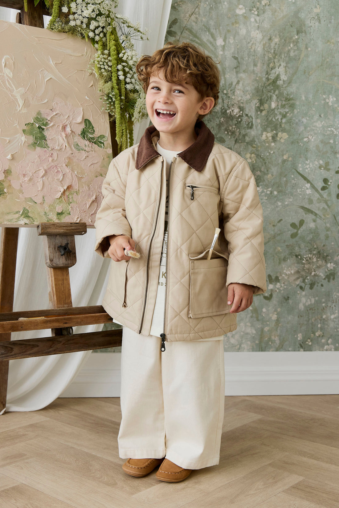 Abel Pant - Natural Childrens Pant from Jamie Kay USA