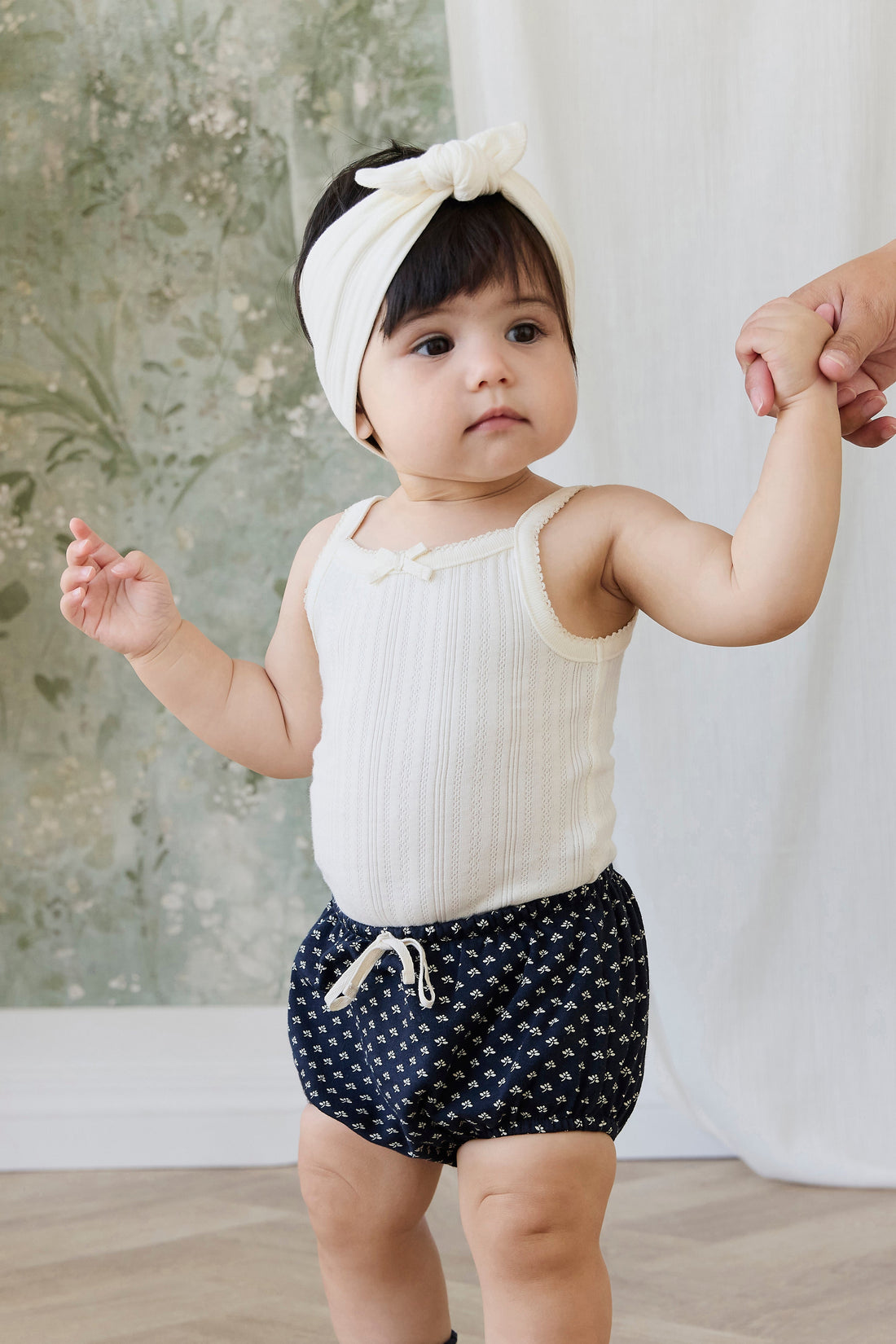 Organic Cotton Pointelle Singletsuit - Parchment Childrens Bodysuit from Jamie Kay USA
