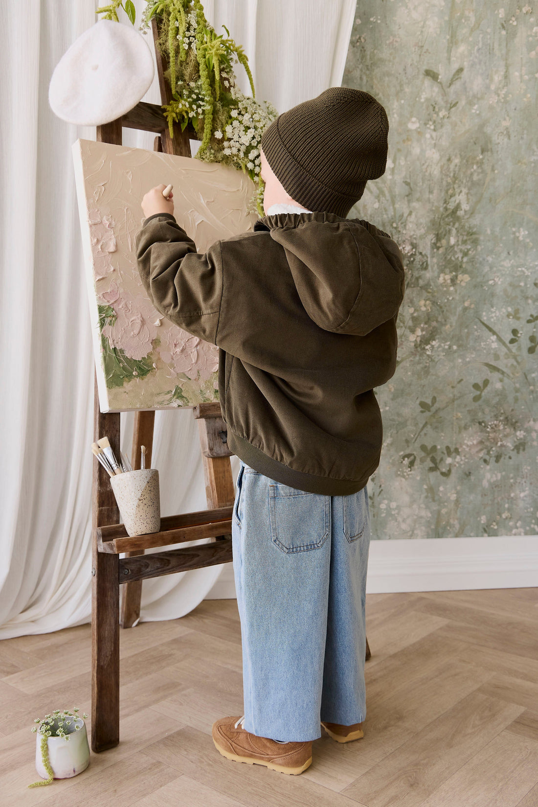 Alastair Jacket - Deep Olive Childrens Jacket from Jamie Kay USA