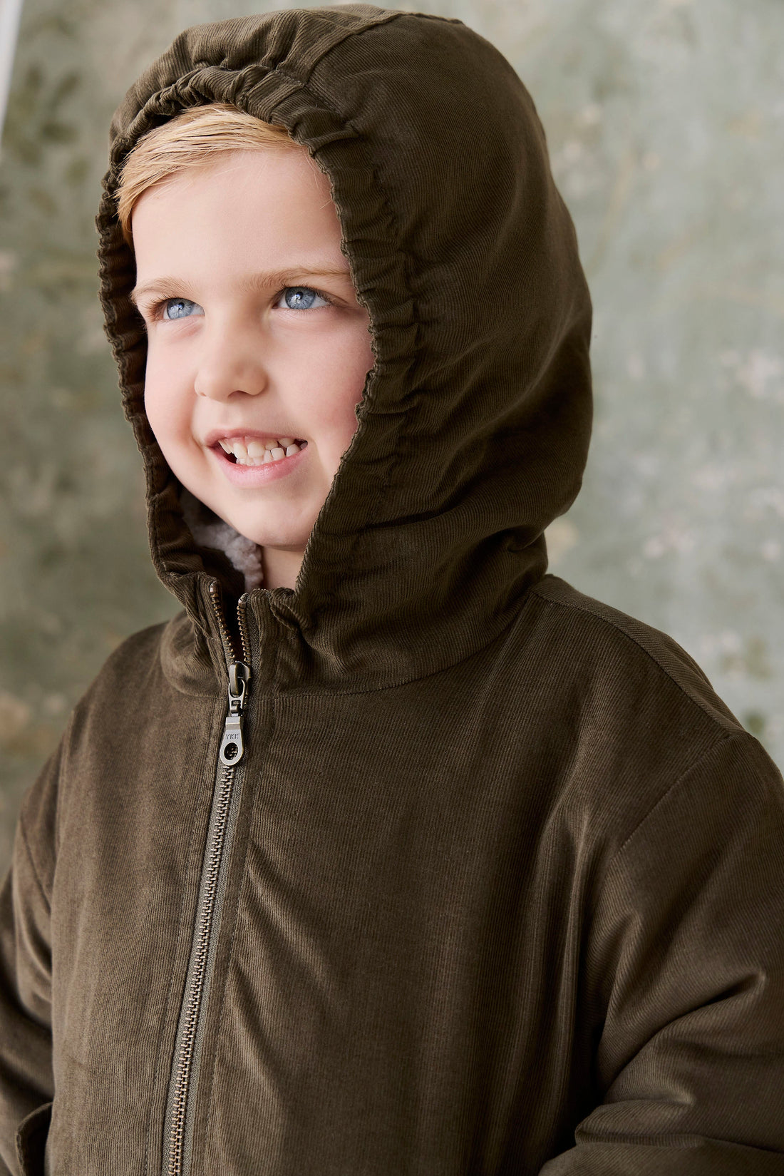 Alastair Jacket - Deep Olive Childrens Jacket from Jamie Kay USA