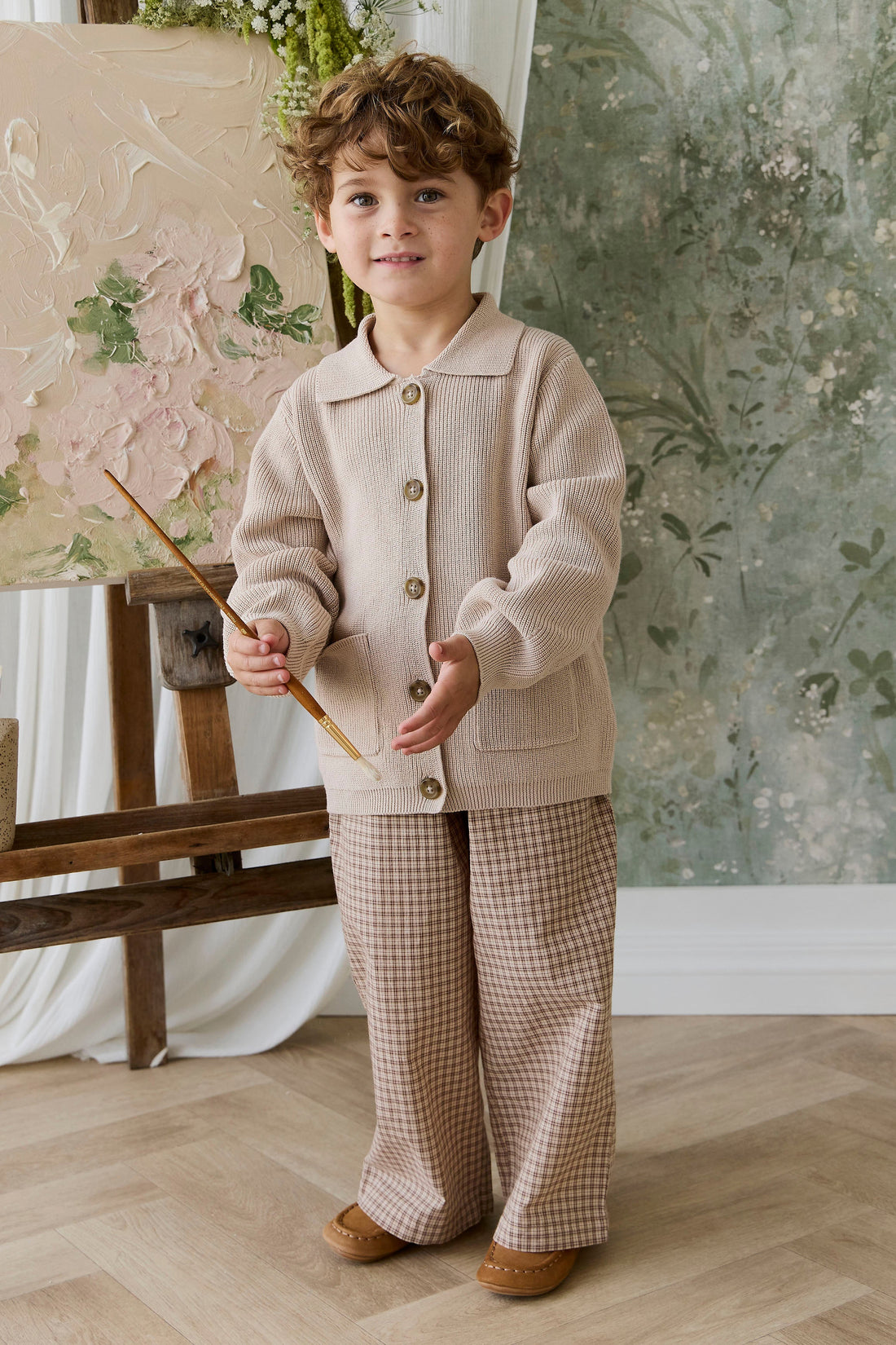 Ford Knit Jacket - Sand Childrens jacket from Jamie Kay USA