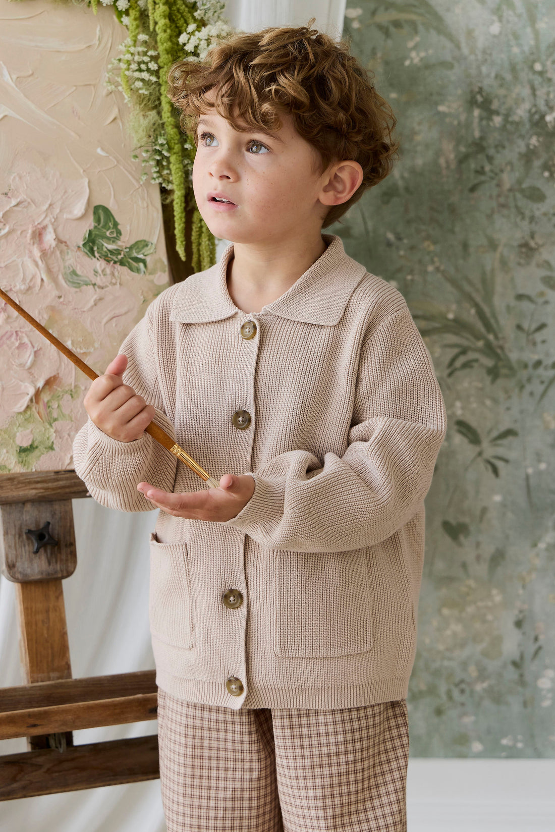 Ford Knit Jacket - Sand Childrens jacket from Jamie Kay USA