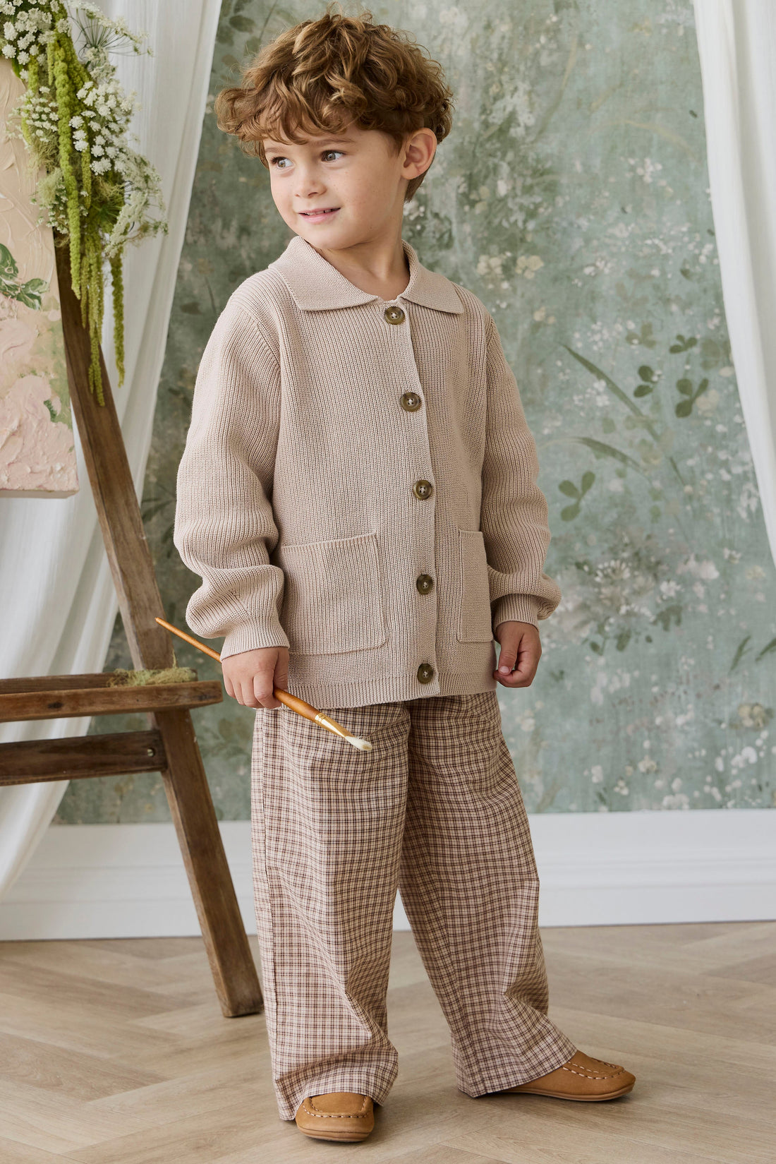 Ford Knit Jacket - Sand Childrens jacket from Jamie Kay USA