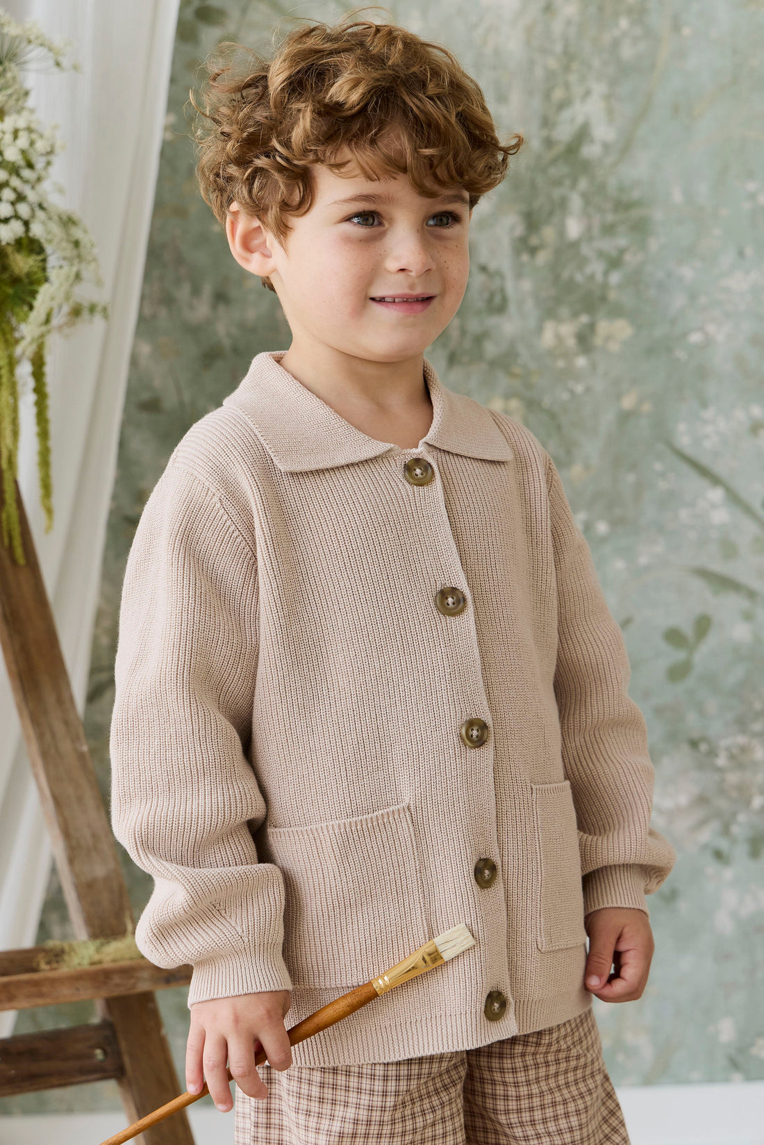 Ford Knit Jacket - Sand Childrens jacket from Jamie Kay USA