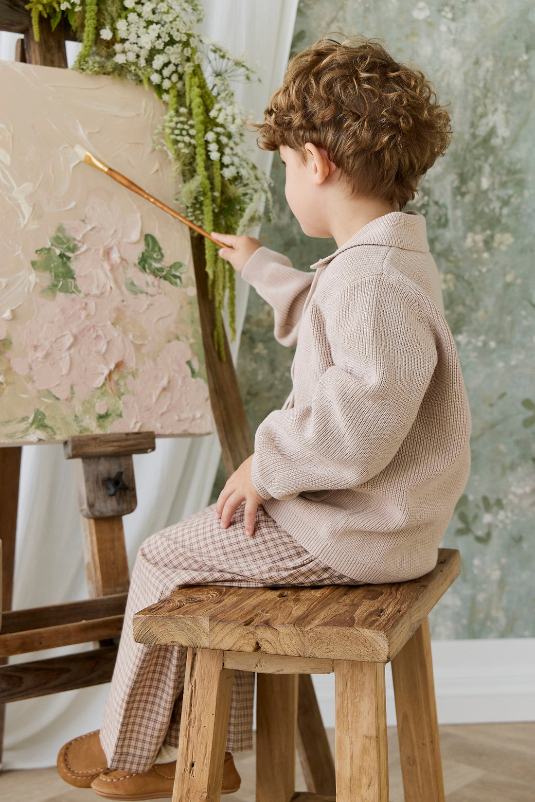 Ford Knit Jacket - Sand Childrens jacket from Jamie Kay USA
