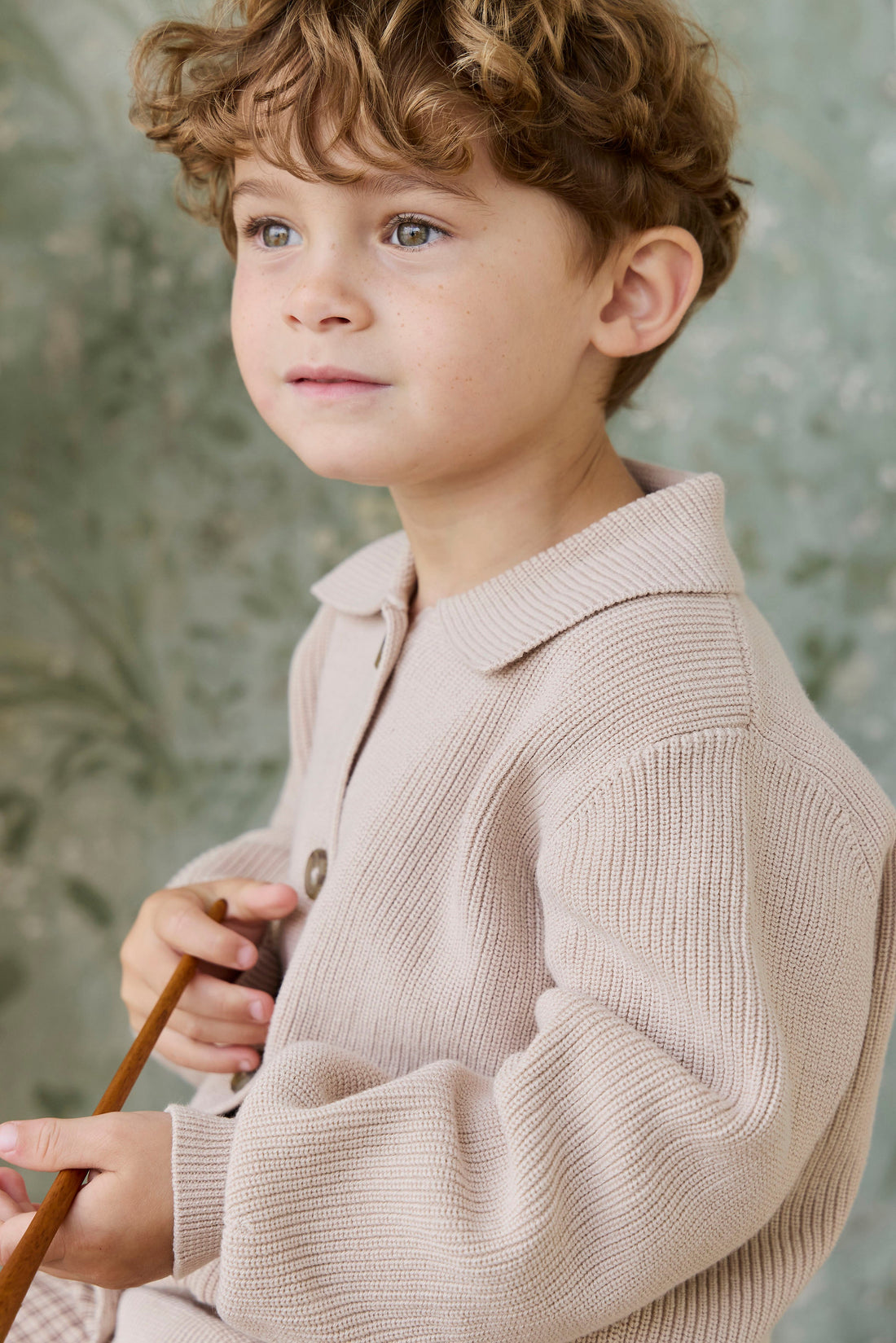 Ford Knit Jacket - Sand Childrens jacket from Jamie Kay USA