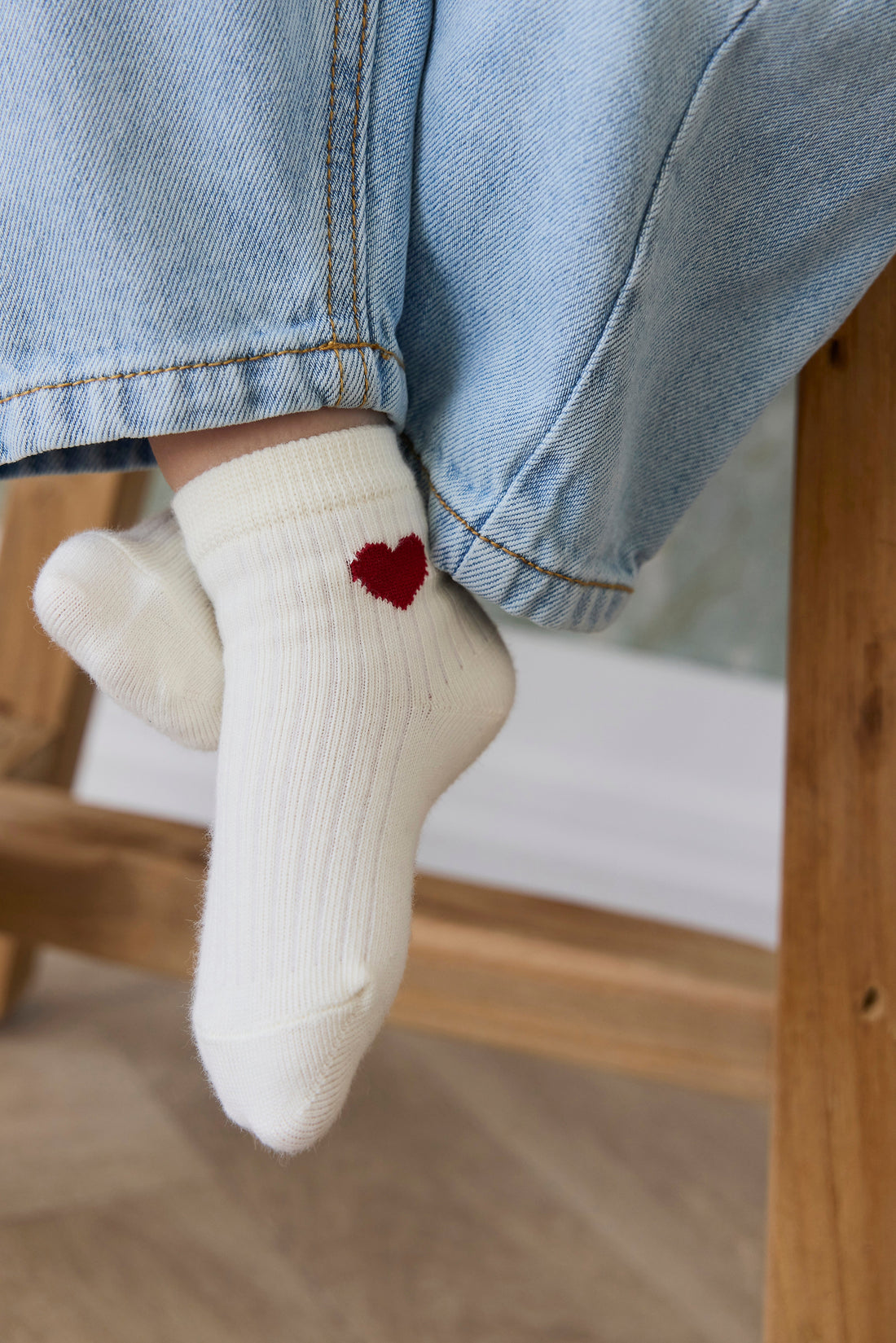 Bellamy Sock - Bellamy Heart Urban Red Childrens Socks from Jamie Kay USA