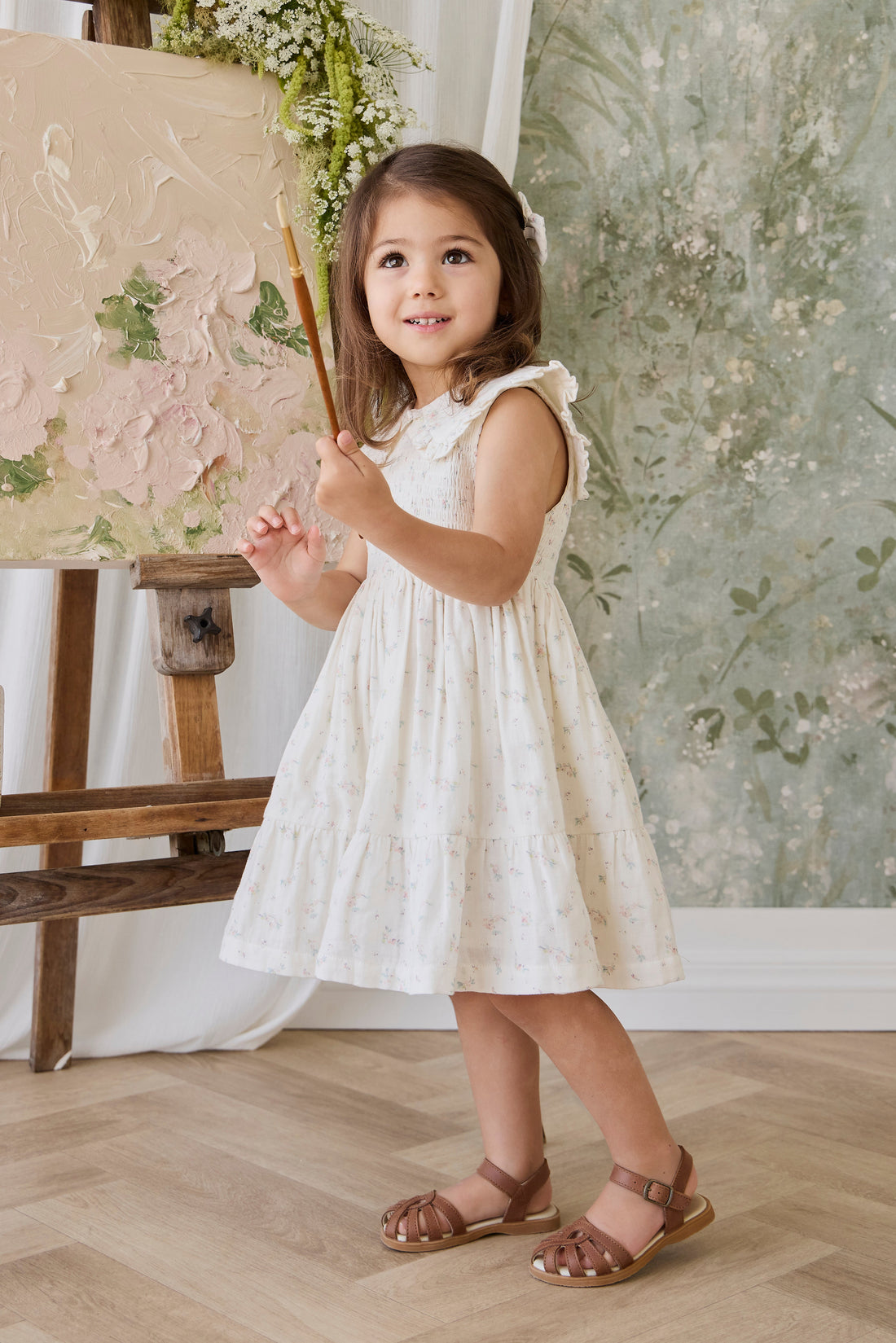Organic Cotton Muslin Christabel Dress - Solange Snow Childrens Dress from Jamie Kay USA