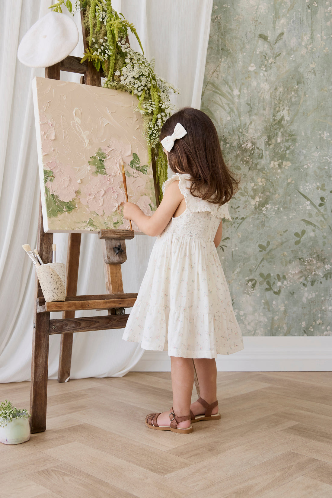 Organic Cotton Muslin Christabel Dress - Solange Snow Childrens Dress from Jamie Kay USA