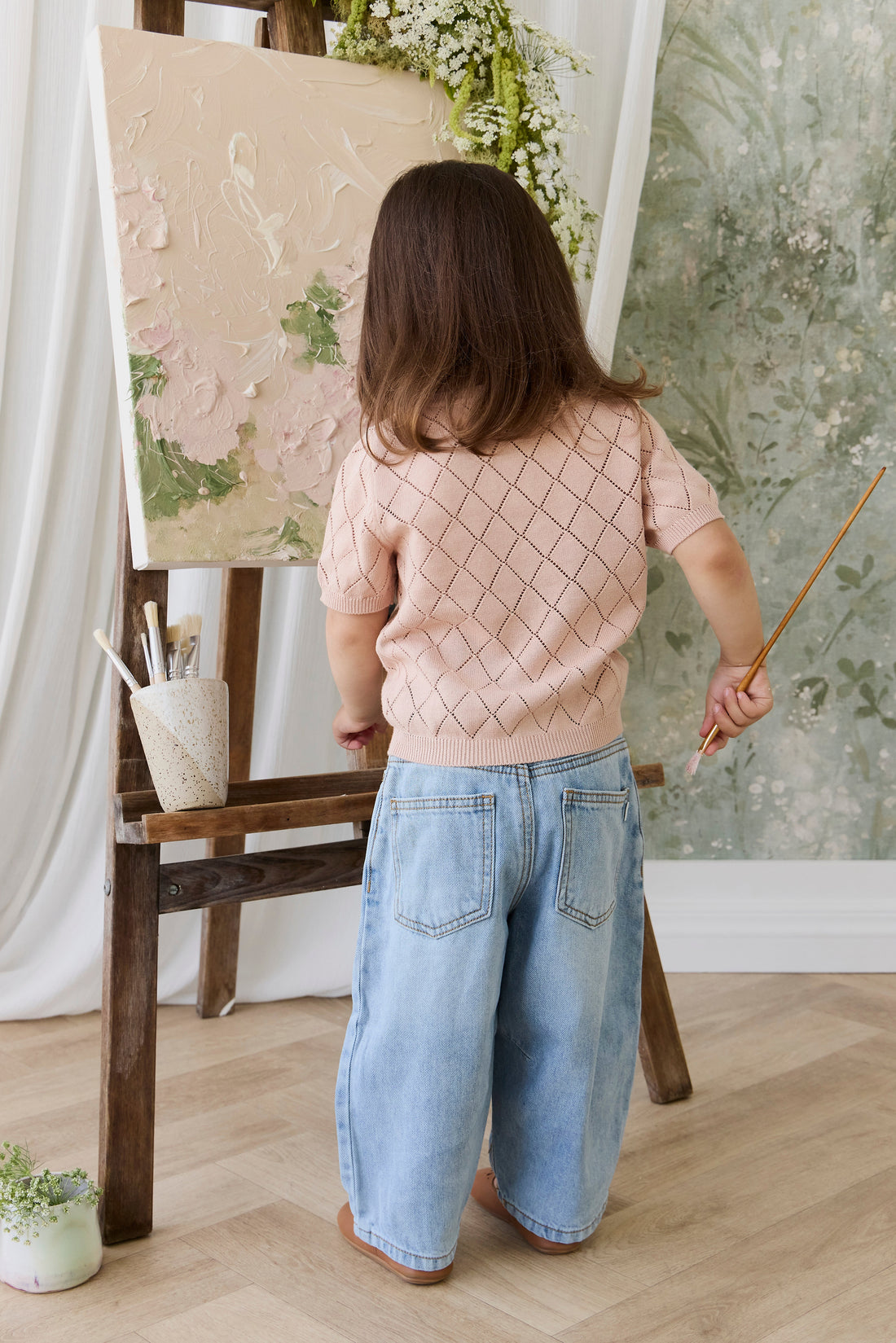 Alexandra Top - Rose Mist Alexandra Flower Childrens Top from Jamie Kay USA