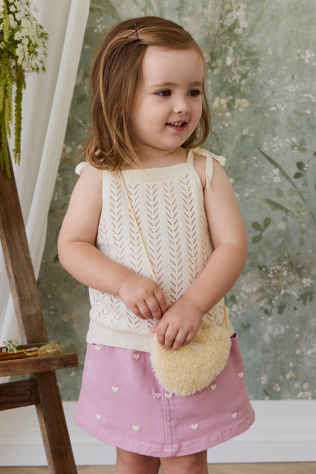 Briella Skirt - Petite Heart Orchid Childrens Skirt from Jamie Kay USA