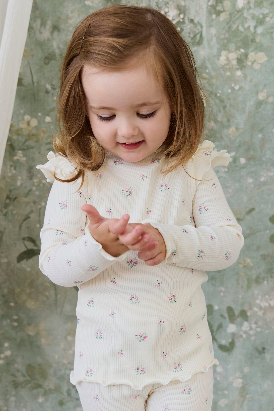 Organic Cotton Rib Winslet Top - Emma Whisper Childrens Top from Jamie Kay USA