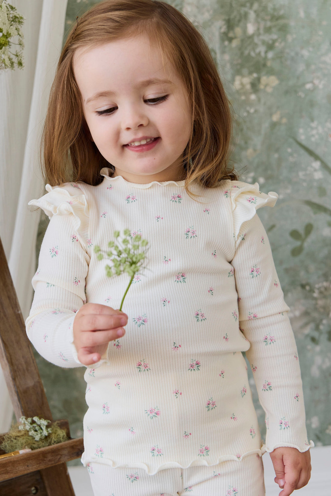 Organic Cotton Rib Winslet Top - Emma Whisper Childrens Top from Jamie Kay USA