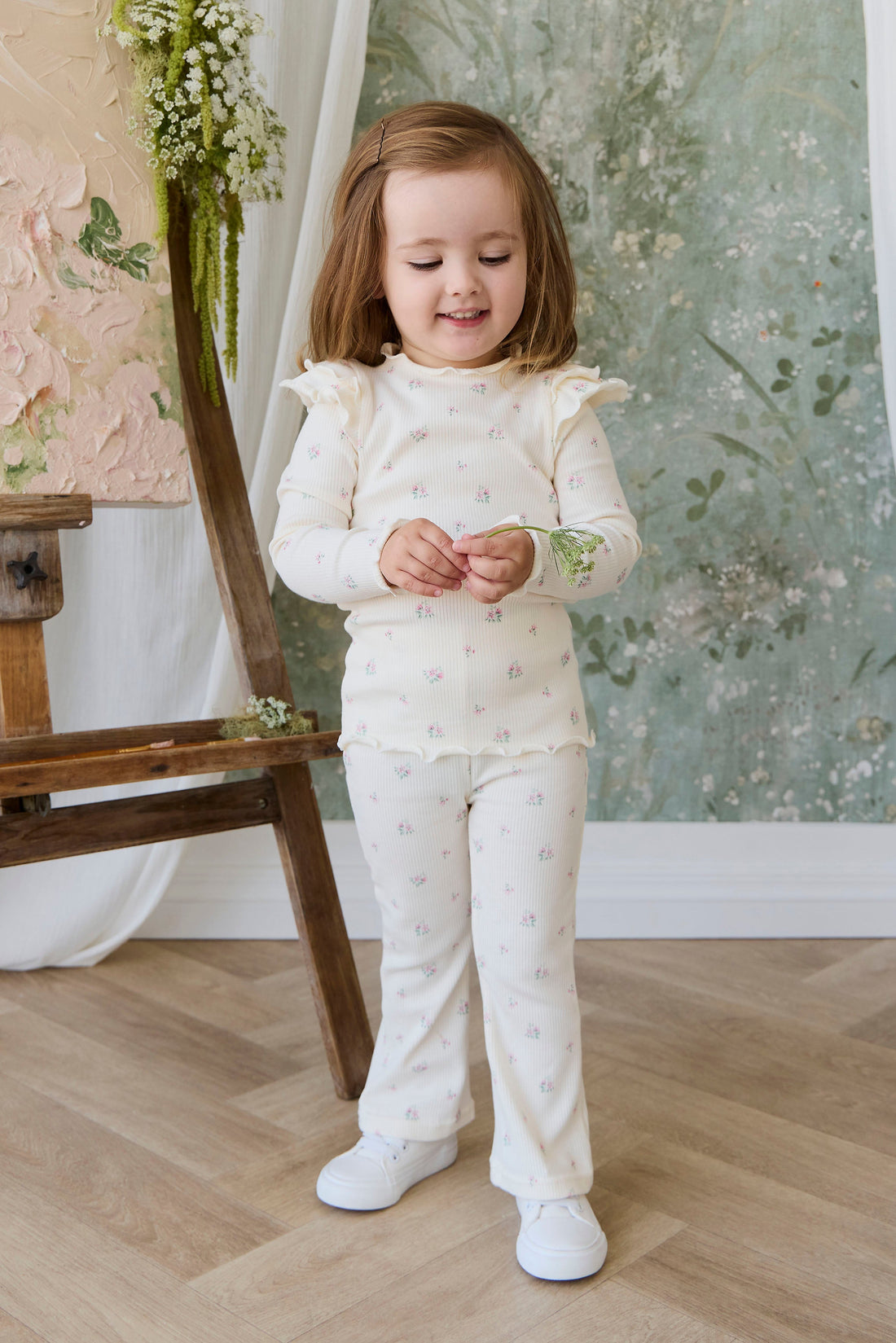 Organic Cotton Rib Winslet Top - Emma Whisper Childrens Top from Jamie Kay USA