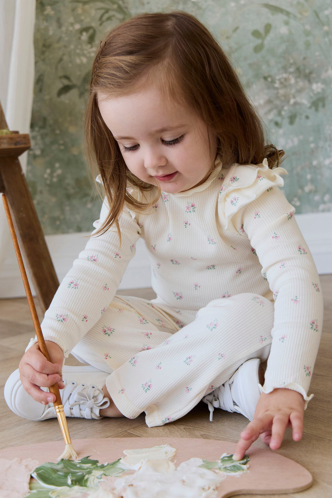 Organic Cotton Rib Winslet Pant - Emma Whisper Childrens Pant from Jamie Kay USA
