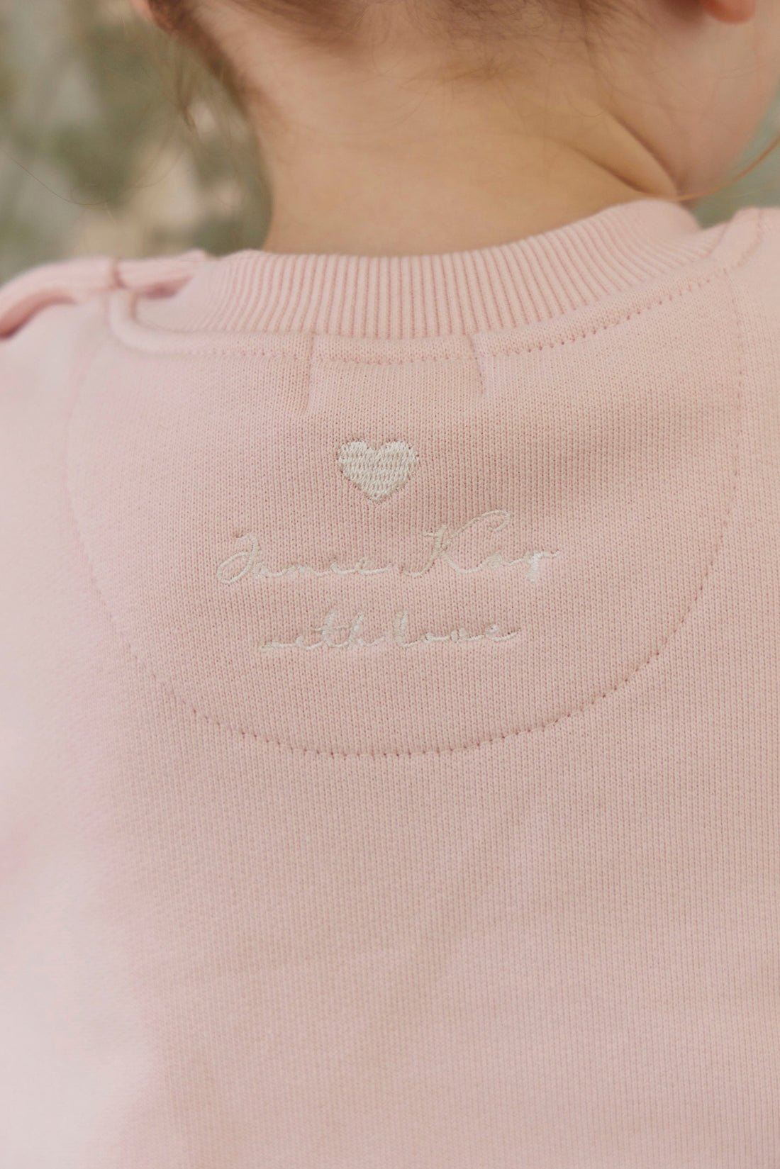 Organic Cotton Rhea Sweatshirt - Cloud Pink Sweetie Childrens Sweatshirt from Jamie Kay USA