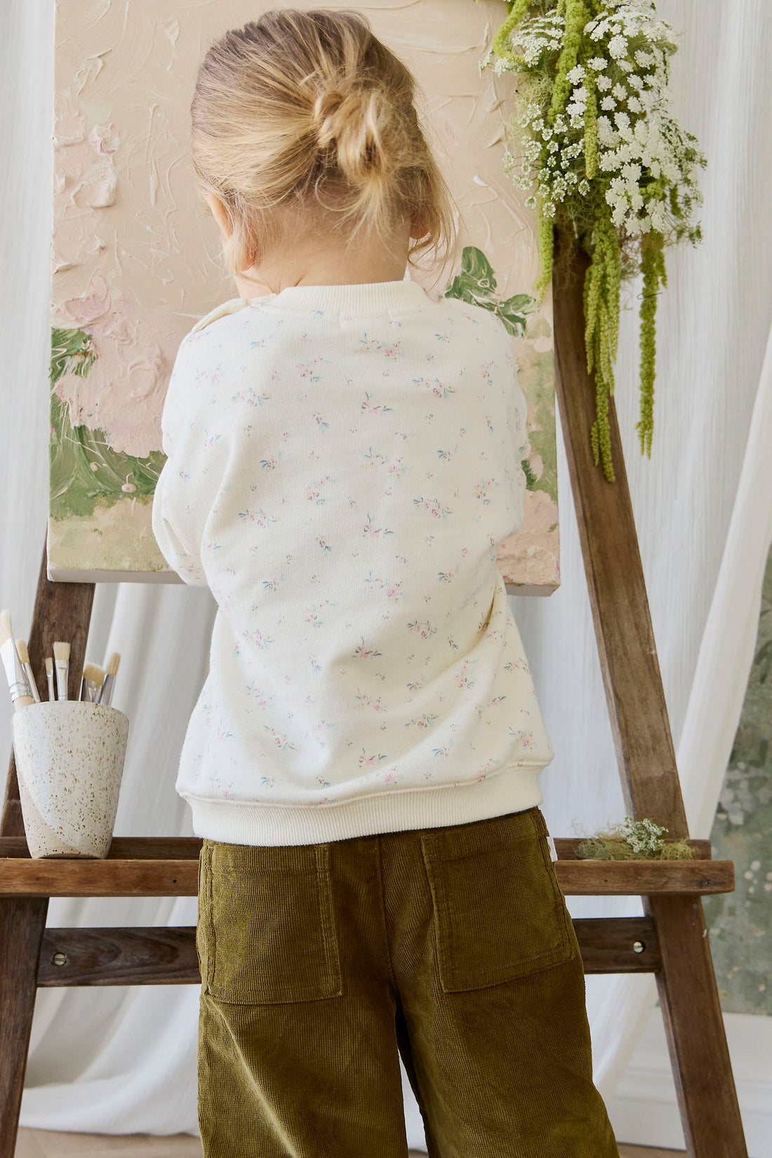 Organic Cotton Rhea Sweatshirt - Solange Snow Childrens Sweatshirt from Jamie Kay USA