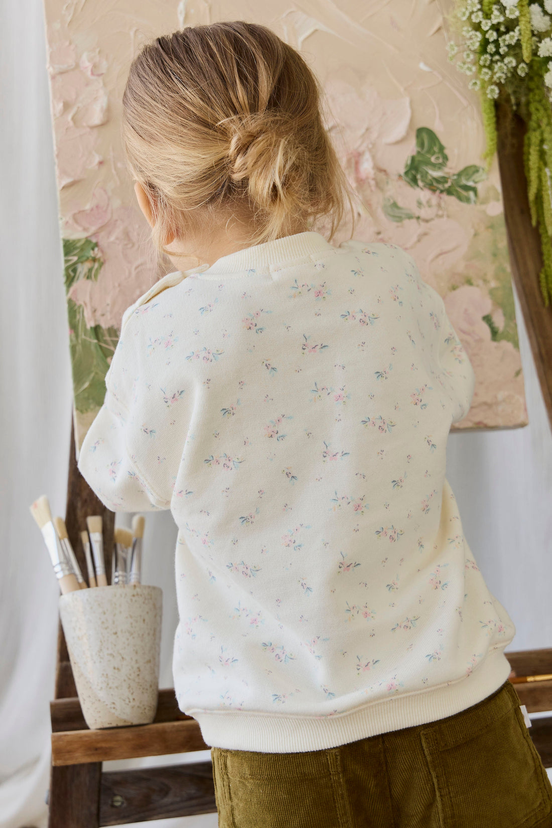 Organic Cotton Rhea Sweatshirt - Solange Snow Childrens Sweatshirt from Jamie Kay USA
