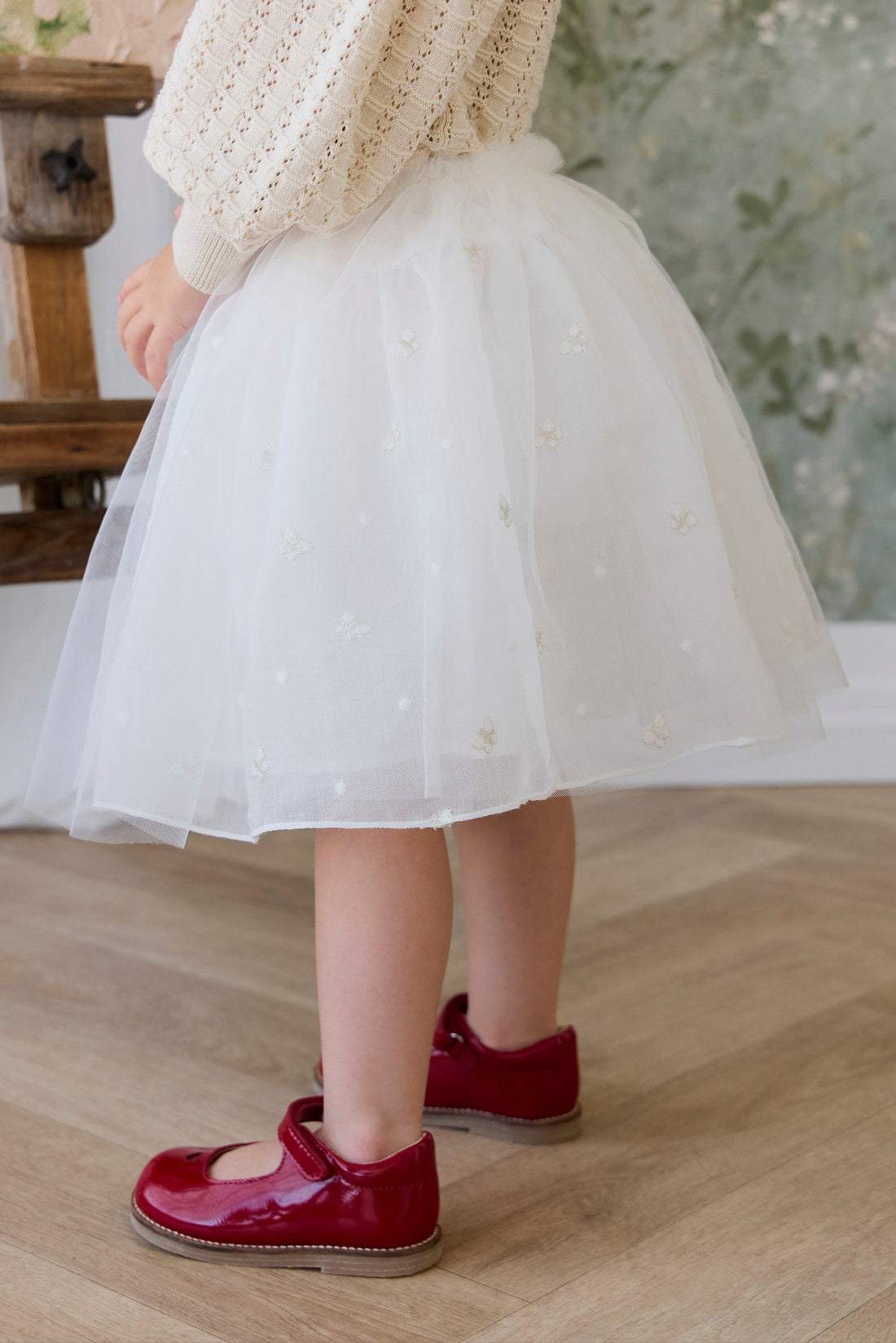 Bellamy Skirt - Parchment Ballerina Butterfiles Childrens Skirt from Jamie Kay USA