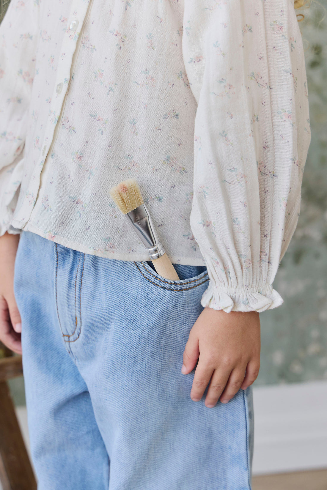 Organic Cotton Muslin Christabel Blouse - Solange Snow Childrens Top from Jamie Kay USA