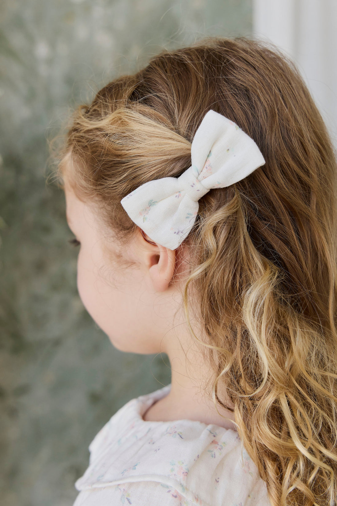 Organic Cotton Desiree Bow - Solange Snow Childrens Bow from Jamie Kay USA