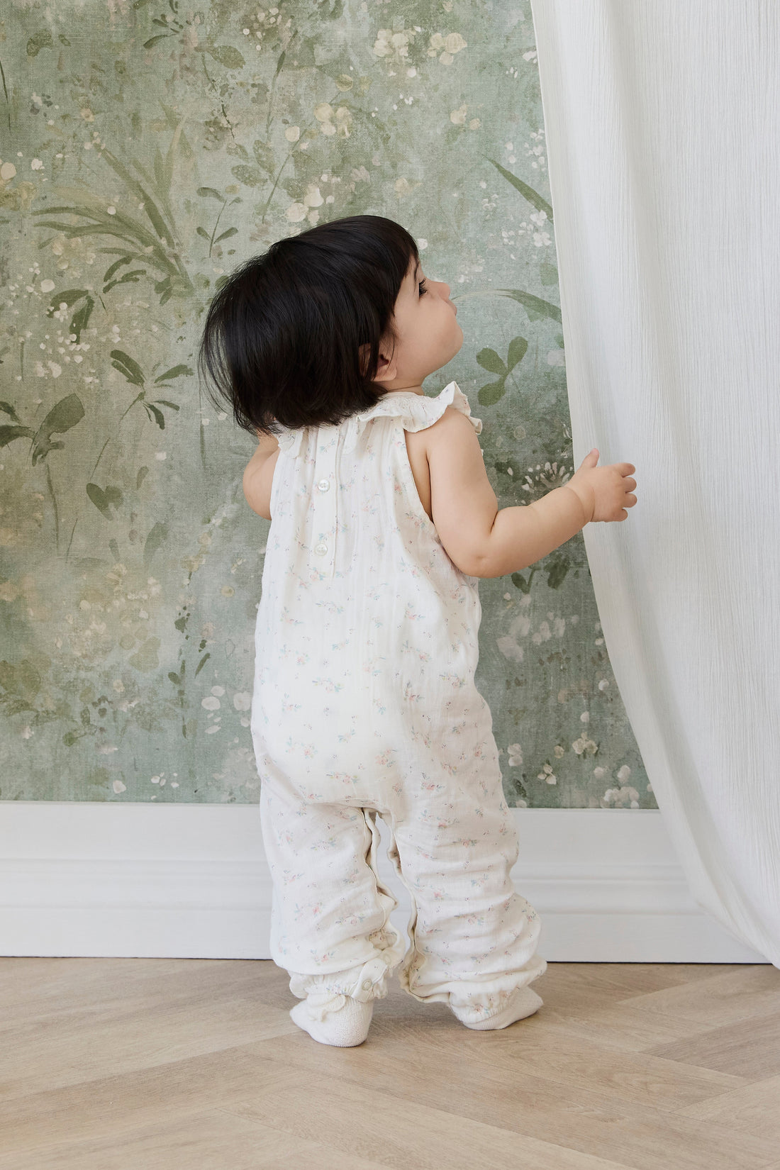 Organic Cotton Muslin Kodi Playsuit - Solange Snow Childrens Playsuit from Jamie Kay USA