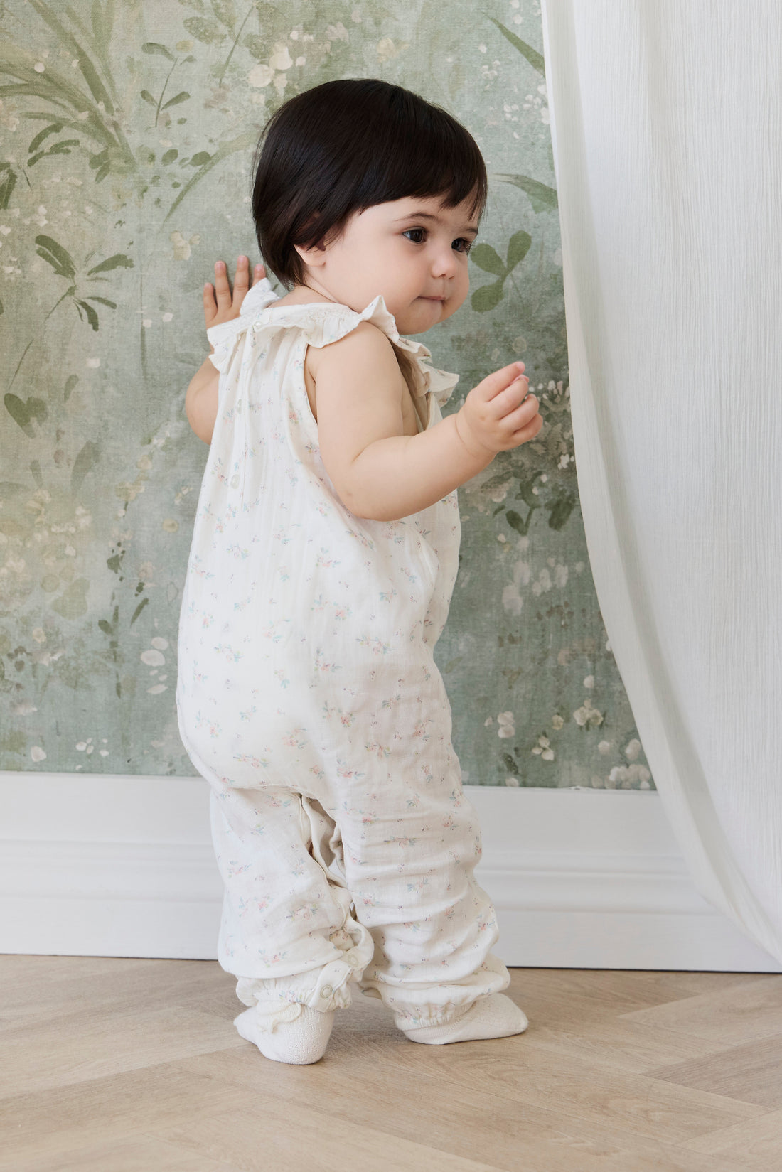 Organic Cotton Muslin Kodi Playsuit - Solange Snow Childrens Playsuit from Jamie Kay USA