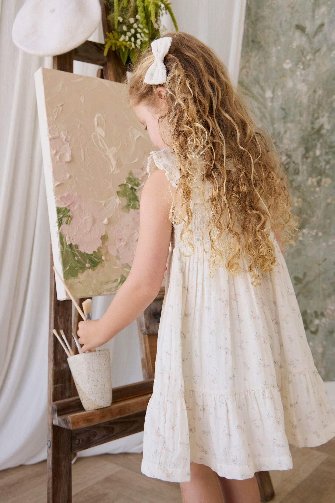 Organic Cotton Muslin Christabel Dress - Solange Snow Childrens Dress from Jamie Kay USA