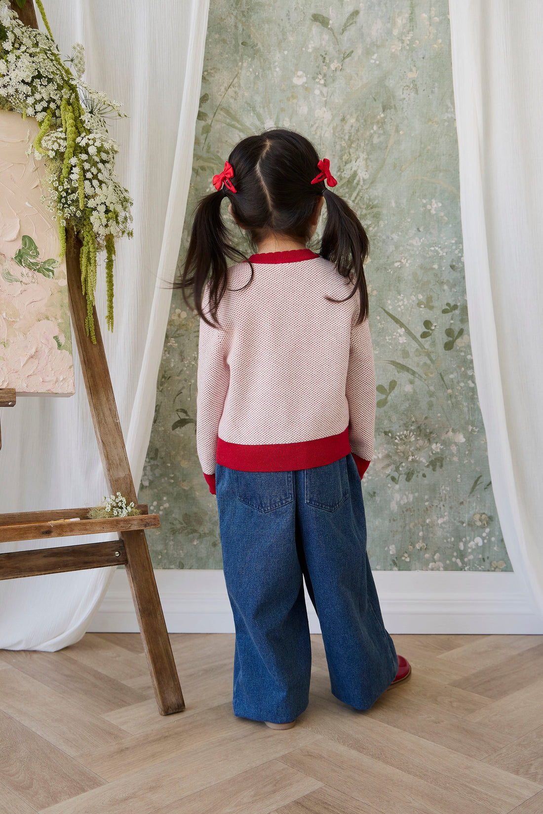 Liana Cardigan - Liana Cherry Childrens Cardigan from Jamie Kay USA