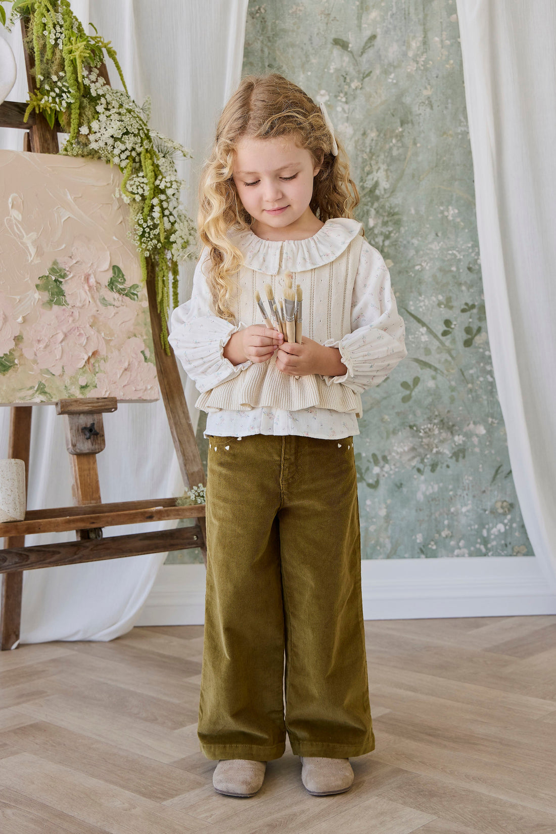 Antonia Top - Vanilla Childrens Top from Jamie Kay USA