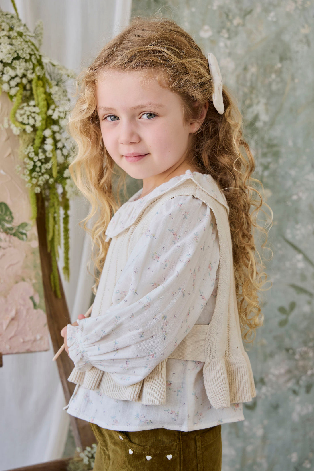 Antonia Top - Vanilla Childrens Top from Jamie Kay USA
