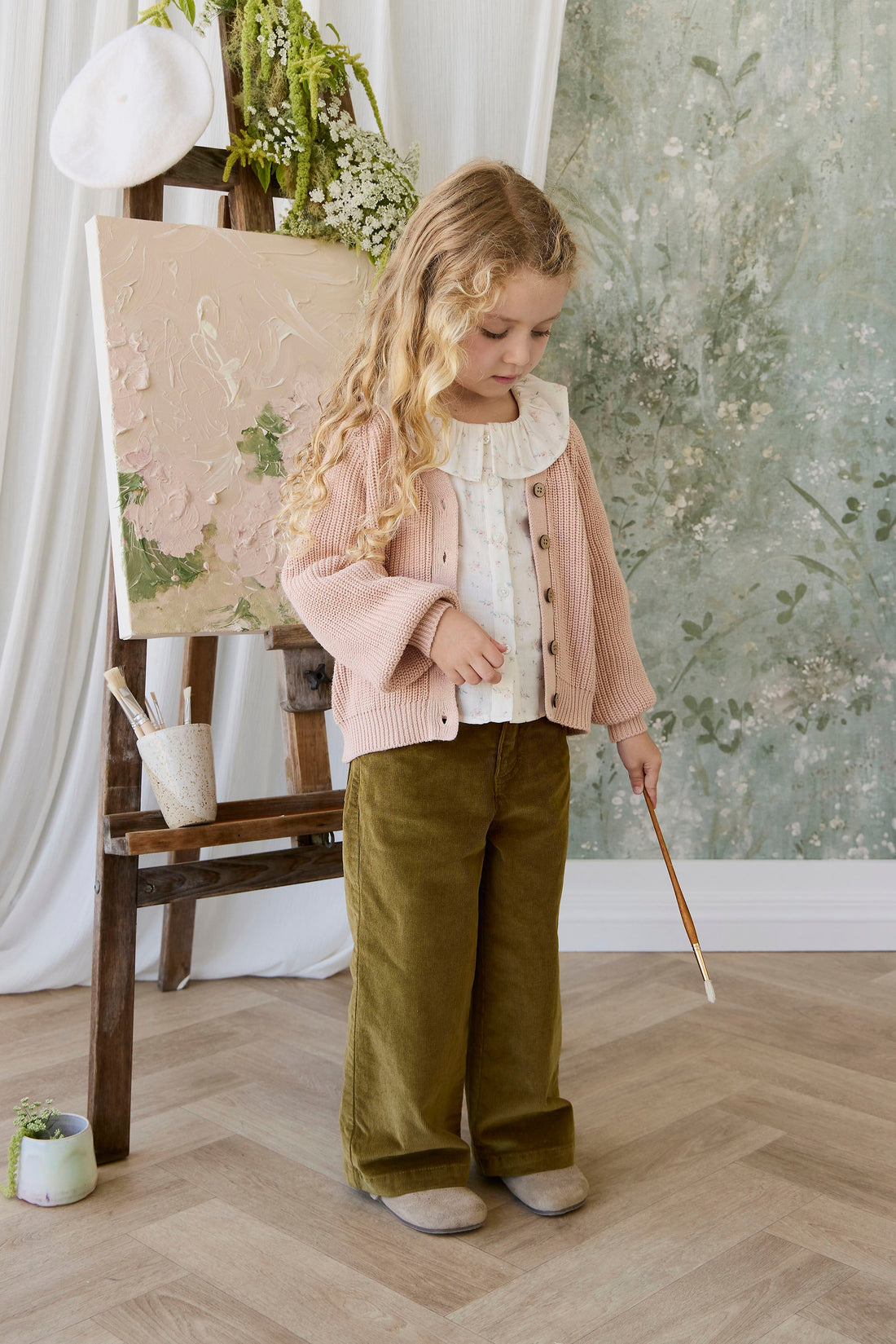 Paloma Cardigan - Rose Mist Childrens Cardigan from Jamie Kay USA