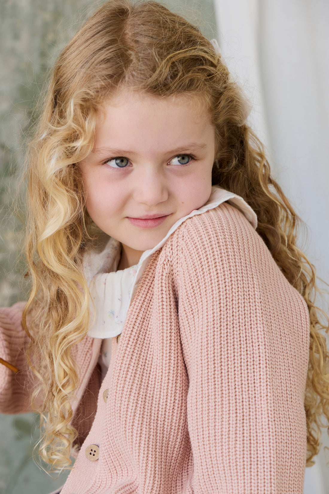 Paloma Cardigan - Rose Mist Childrens Cardigan from Jamie Kay USA