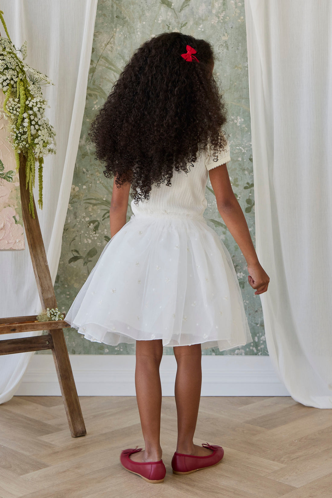 Bellamy Skirt - Parchment Ballerina Butterfiles Childrens Skirt from Jamie Kay USA