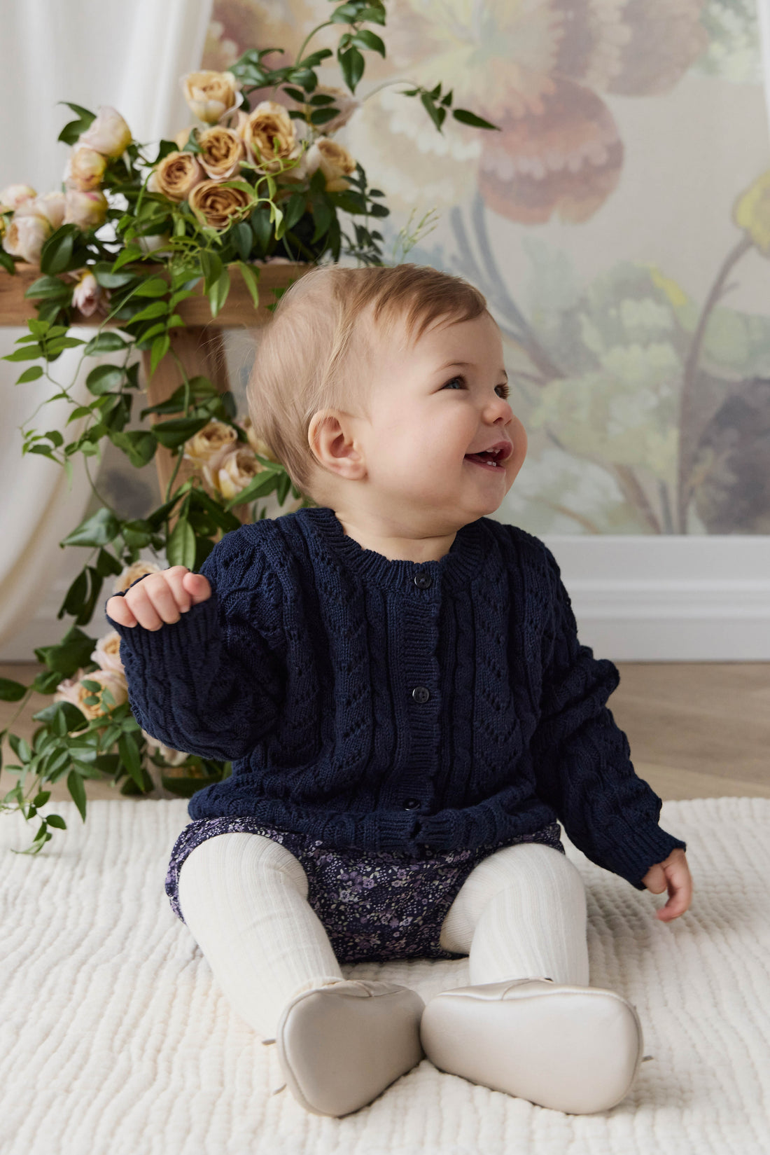 Arabella Knitted Cardigan - Starry Night Childrens Cardigan from Jamie Kay USA