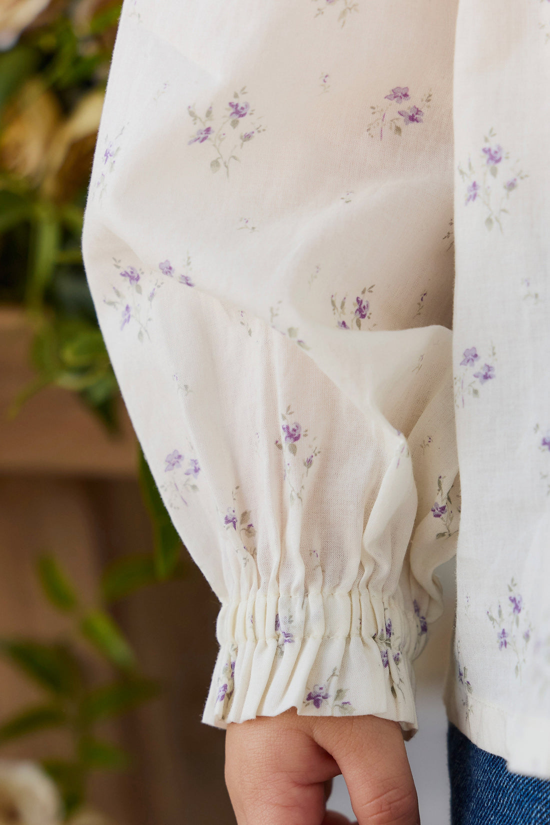 Organic Cotton Leonie Top - Jade Floral Childrens Top from Jamie Kay USA