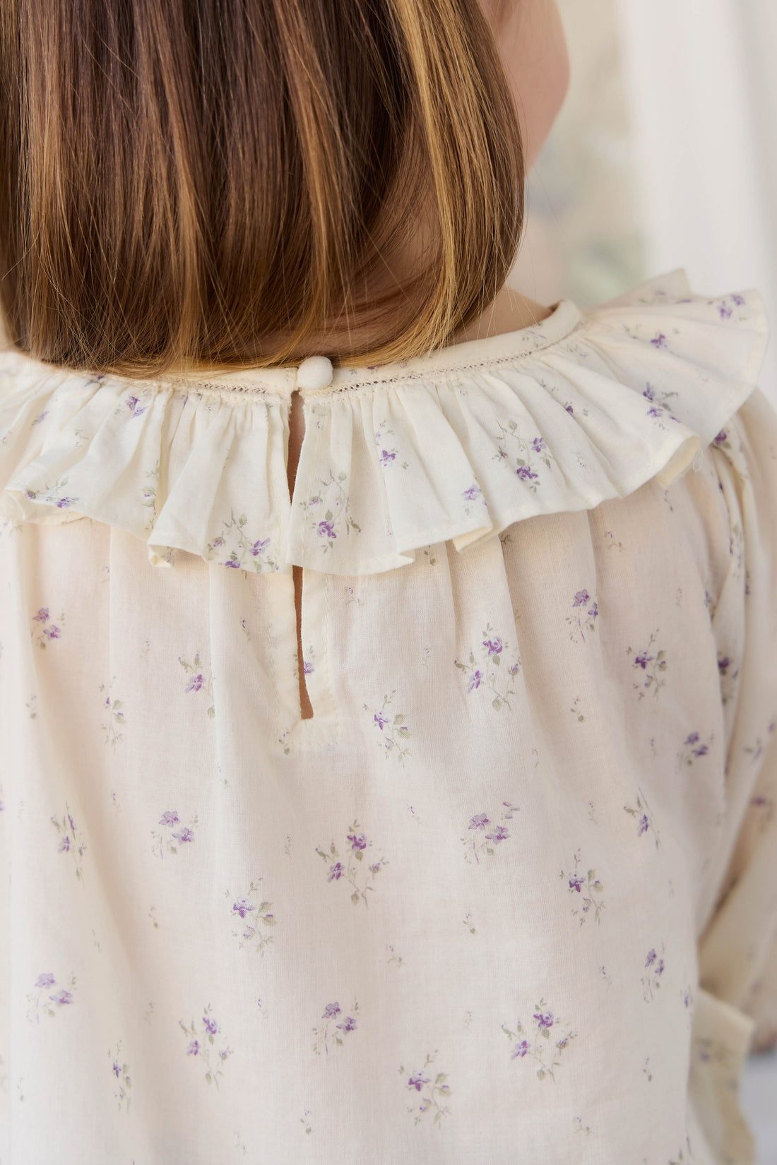 Organic Cotton Leonie Top - Jade Floral Childrens Top from Jamie Kay USA