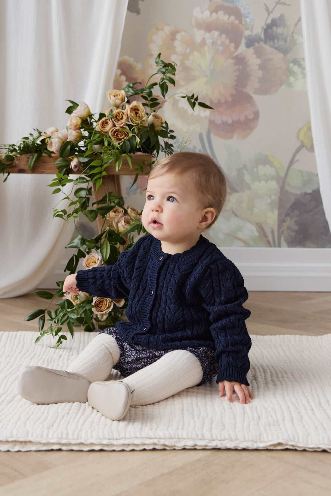 Arabella Knitted Cardigan - Starry Night Childrens Cardigan from Jamie Kay USA