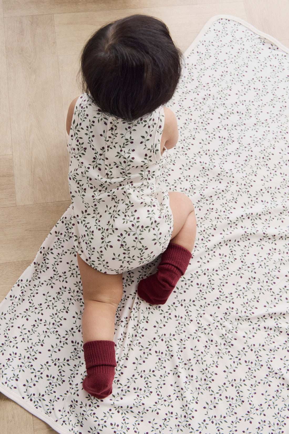 Organic Cotton Lionel Playsuit - Mulberries Childrens Playsuit from Jamie Kay USA