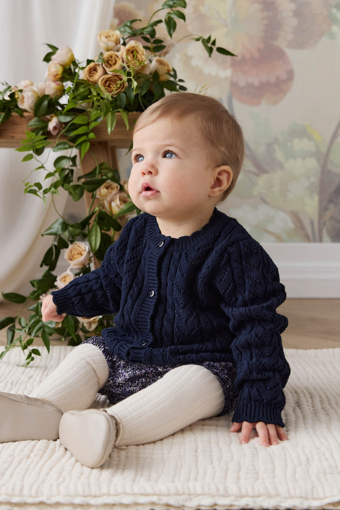 Arabella Knitted Cardigan - Starry Night Childrens Cardigan from Jamie Kay USA