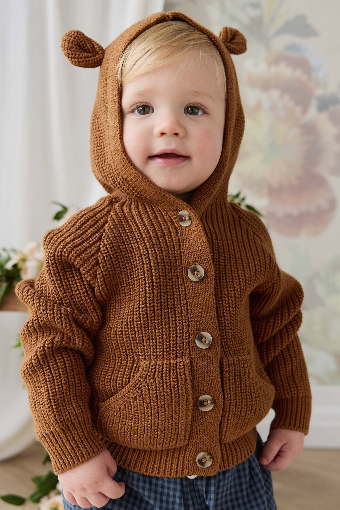 Bear Cardigan - Spice Childrens Cardigan from Jamie Kay USA